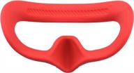 heiyrc silicone eye pad for dji avata goggles 2 face cushion cover sweat-proof non-slip washable face padding accessories(red) logo