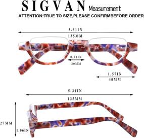 img 3 attached to 4 Pairs Colorful Fashion Half Moon Frame Reading Glasses Spring Hinge Men Women Readers