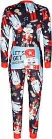 img 1 attached to Подходящая рождественская пижама: женская цельная пижама Onsie с дизайном оленей и единорога, идеально подходящая для семейного комбинезона и клубной одежды