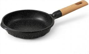 img 4 attached to Nonstick Frying Pan 100% PFOA Free Cookware Induction Skillet Stir Fry Pan 7.9 Inch - Black