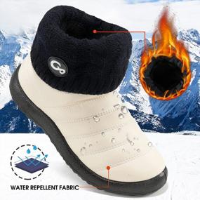 img 1 attached to Ecetana Winter Snow Boots For Women With Fur Lined Waterproof Warm Snow Boots Slip On Comfortable Ankle Booties Shoes