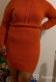 img 5 attached to Stay Cozy And Chic This Fall With MEROKEETY'S Women'S Long Sleeve Ribbed Knit Sweater Dress – Hooded Bodycon Mini Style, Coming In 2023