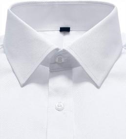 img 3 attached to J.Ver Men'S French Cuff Dress Shirt - Regular Fit, Long Sleeve Spread Collar With Metal Cufflinks