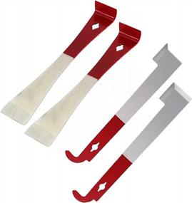 img 4 attached to 4PCS Stainless Steel Bee Hive Tool Set - Multifunctional Beekeeping Equipment For Scraping And Prying.
