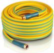 superhandy garden water hose 5/8" inch x 75' foot heavy duty premium commercial ultra flex hybrid polymer max pressure 150 psi/10 bar with 3/4" ght fittings logo