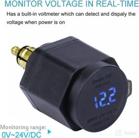 img 2 attached to Cllena Powerlet Charger Voltmeter Motorcycle Replacement Parts in Lighting & Electrical