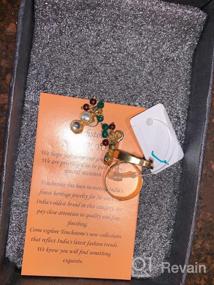 img 5 attached to Изысканные украшения для ног по мотивам Болливуда - дизайнерские свадебные браслеты "Паяль Паазеб", носочные кольца, хрустальные кристаллы из родия и серебра для женщин.