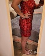 img 1 attached to Glittering Sequin Mini Party Dress With Deep V-Neckline For Women By PrettyGuide review by Nicole Muhammad