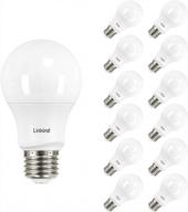 linkind dimmable a19 led light bulbs, 60w equivalent, e26 base, 5000k daylight, 9.5w 840 lumens 120v, ul listed fcc certified, pack of 12 logo