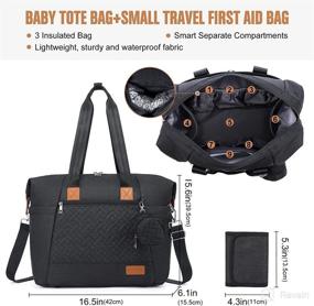 img 1 attached to 👶 LOVEVOOK Diaper Bag Tote, Spacious Waterproof Baby Diaper Bag for Travel with Changing Pad