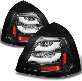 img 2 attached to Black LED Tail Lights Replacement Set For 04-08 Pontiac Grand Prix With Brake Lamps - AKKON Pair