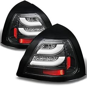 img 4 attached to Black LED Tail Lights Replacement Set For 04-08 Pontiac Grand Prix With Brake Lamps - AKKON Pair