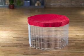 img 1 attached to Red Mat/Cover for 8-Panel Play Pen by Prevue Pet Products - SPV40097