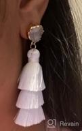img 1 attached to Boho Chic Colorful Tassel Earrings With Druzy Studs - Perfect For Women And Teens On Christmas And Valentine'S Day review by Joshua Reid