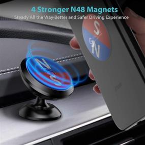 img 2 attached to 📱 Syncwire Magnetic Phone Car Mount - 360° Adjustable Cell Phone Holder for Car Dashboard - Compatible with iPhone, Samsung, LG, GPS, Mini Tablet and More