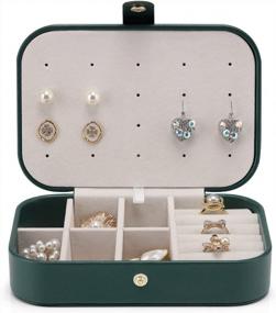 img 3 attached to Organize Your Jewelry With Vlando Travel Storage Box - Vintage Green For Girls And Women