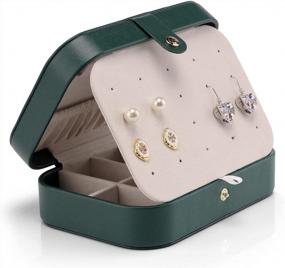 img 1 attached to Organize Your Jewelry With Vlando Travel Storage Box - Vintage Green For Girls And Women