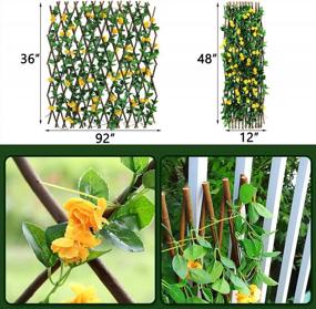img 3 attached to Artificial Hedges Expandable Fence Privacy Screen For Balcony And Patio Outdoor - 2PACK, Decorative Faux Ivy Fencing Panel