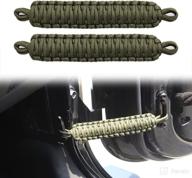 🚪 strong and durable door restrainer strap for jeep wrangler cj yj tj jk jku jl - 550 pound strength, olive drab - 2pcs логотип