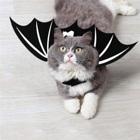 img 3 attached to 🎃 Halloween Cat Dog Costume with Bat Wings - Pet Apparel for Cats Dogs Kitten Puppy Cosplay Halloween Eve Party