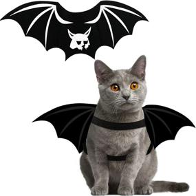 img 4 attached to 🎃 Halloween Cat Dog Costume with Bat Wings - Pet Apparel for Cats Dogs Kitten Puppy Cosplay Halloween Eve Party