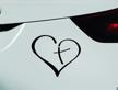 heart christian symbol sticker window logo