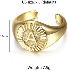 img 3 attached to Make A Statement With Trendsmax Chic Gold Plated Initial Letter Rings In A-Z For Women And Girls