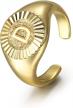 make a statement with trendsmax chic gold plated initial letter rings in a-z for women and girls logo