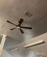 img 1 attached to Ensenior Ceiling Fan With Lights Remote Control, W1-3, 52 Inch, Black, DC Motor review by Brandon Grzankowski