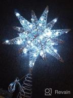 img 1 attached to 🌟 Lewondr Silver Christmas Star Tree Topper with Lights - Battery Powered Bethlehem Star Lighted Xmas Tree Ornament for Indoor Holiday review by Melota Phillips