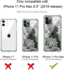 img 3 attached to Amurgo Case For IPhone 11 Pro Max 2019, Shockproof TPU Bumper Protective Case For Apple IPhone 11 Pro Max 6.5 Inch, Clear Lace Design