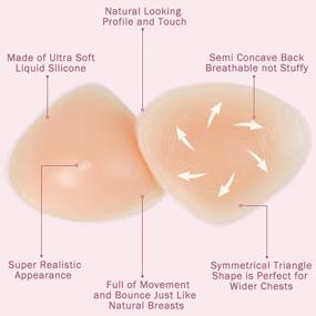 img 2 attached to IVITA Silicone Breast Forms - Triangle Shaped Pair For Mastectomy Patients