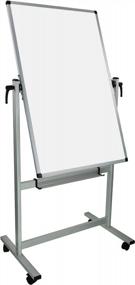 img 3 attached to Double Sided Magnetic Whiteboard On Wheels - Large Height Adjustable Easel With Stand And Aluminum Frame For Home, School, And Office Use (44X30-Inch) - XBoard Mobile Dry Erase White Board