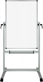 img 4 attached to Double Sided Magnetic Whiteboard On Wheels - Large Height Adjustable Easel With Stand And Aluminum Frame For Home, School, And Office Use (44X30-Inch) - XBoard Mobile Dry Erase White Board