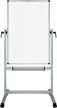 double sided magnetic whiteboard on wheels - large height adjustable easel with stand and aluminum frame for home, school, and office use (44x30-inch) - xboard mobile dry erase white board logo