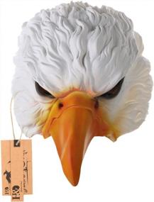 img 4 attached to Eagle Animal Latex Half Face Mask Perfect For Halloween, Masquerade, And Cosplay Parties