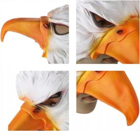 img 2 attached to Eagle Animal Latex Half Face Mask Perfect For Halloween, Masquerade, And Cosplay Parties