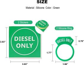 img 3 attached to 🥕 Carrotez Diesel Fuel Cap Silicone Ring 2PCS with Stickers - Green | Gas Cap Truck Accessories Replacement Parts