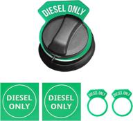 🥕 carrotez diesel fuel cap silicone ring 2pcs with stickers - green | gas cap truck accessories replacement parts logo