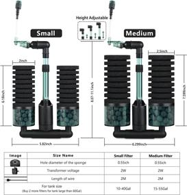 img 1 attached to 🐠 Enhance Your Fish Tank with Ruyuds Fish Tank Electric Sponge Filter: Silent, Triple Filter System for Freshwater Aquariums