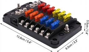 img 3 attached to 12-Way AutoRocking Fuse Box Block Holder W/ LED Lights & Waterproof Cover - 32V For Cars, SUVs, RVs, Buses & Boats