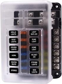 img 4 attached to 12-Way AutoRocking Fuse Box Block Holder W/ LED Lights & Waterproof Cover - 32V For Cars, SUVs, RVs, Buses & Boats