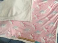 img 1 attached to Super Soft Sherpa Throw Blanket For All Ages - Luxurious Fleece Minky Blanket With Sherpa Plush Backing In Lovely Pink Unicorn Design (50 X 60 Inches) review by Ryan Mosqueda