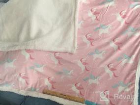 img 5 attached to Super Soft Sherpa Throw Blanket For All Ages - Luxurious Fleece Minky Blanket With Sherpa Plush Backing In Lovely Pink Unicorn Design (50 X 60 Inches)