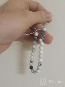 img 7 attached to Стильные и элегантные браслеты для пар с камнями из оникса от AMORWING