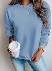 img 1 attached to Fashionable Women'S Crewneck Sweatshirts: Long Sleeve Pullover Tops By Biucly!