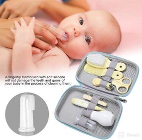 img 2 attached to 👶 ZJchao Baby Grooming Kit: 8 essential tools for baby hair, nails, nose, teeth, and body care - Yellow