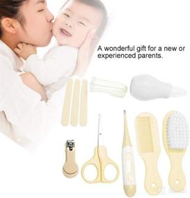 img 1 attached to 👶 ZJchao Baby Grooming Kit: 8 essential tools for baby hair, nails, nose, teeth, and body care - Yellow