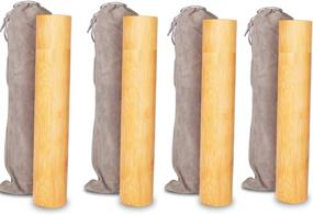 img 4 attached to Set of 8 Bamboo Scattering Urn Tubes and Gray Velvet Bags - Ideal for Spreading Cremation Ashes of Humans, Pets, Dogs, Cats