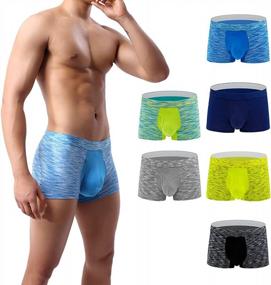 img 4 attached to YuKaiChen Men'S Short-Leg Boxer Briefs With Performance-Enhancing Bulge-Pouch Technology